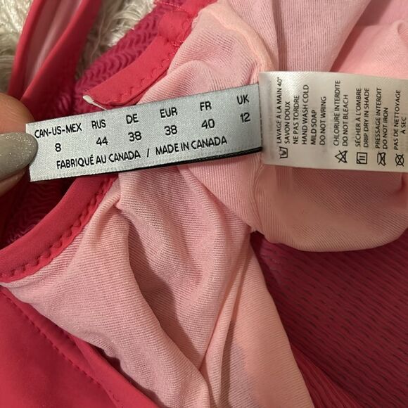 SHAN Swimwear Dahlia Textured Sleeveless Swim Mini Dress in Rose Pink $430 Sz 8 - Picture 15 of 16